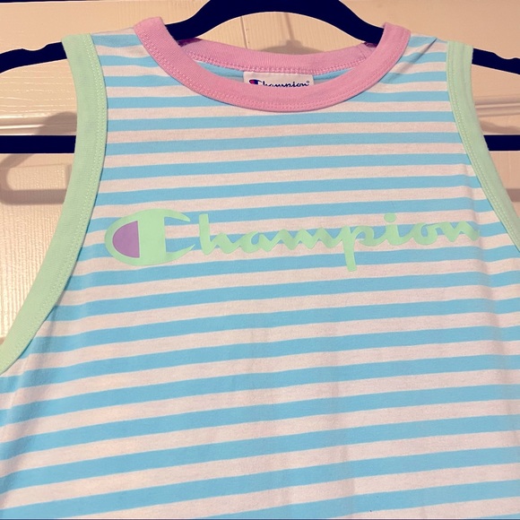 Champion sleeveless Campus blue horizon striped tank dress - Picture 5 of 7